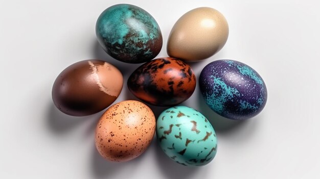 Raccolta di foto perfette colorate uova di pasqua fatte a mano