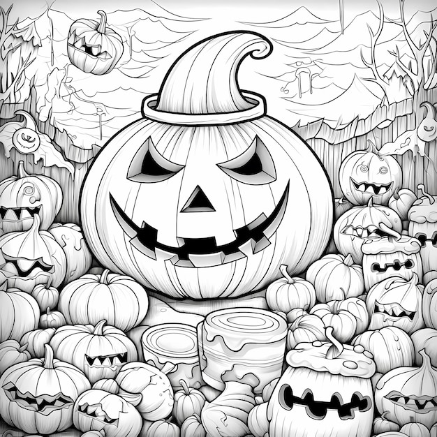 raccolta di pagine da colorare di halloween