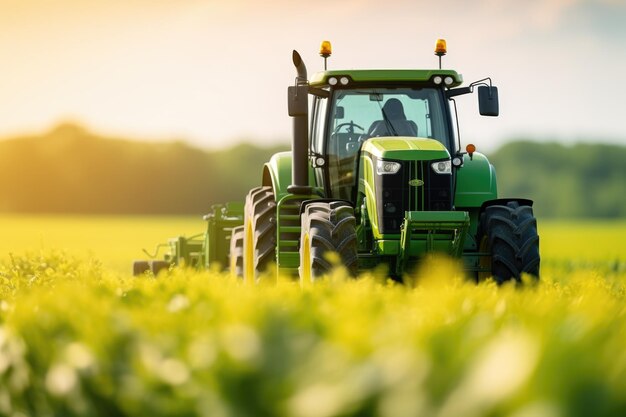 Raccolta nel verde Un viaggio in trattore attraverso il campo di soia