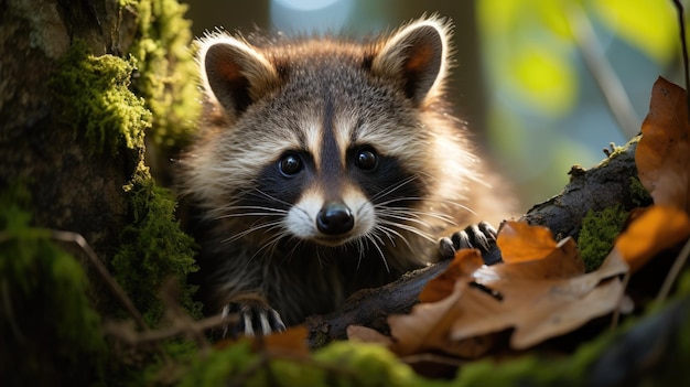 Raccoon fotografia professionale e luce