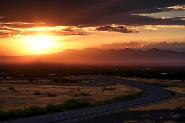 Racing into the Dusk: vivi la bellezza di un circuito al tramonto creato con la tecnologia dell'IA generativa