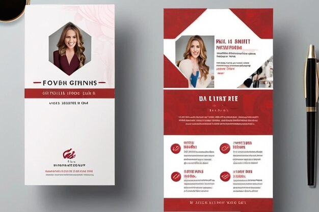 Rack Card dl flyer Template Design Agenzia di marketing grafica personalizzata modificabile