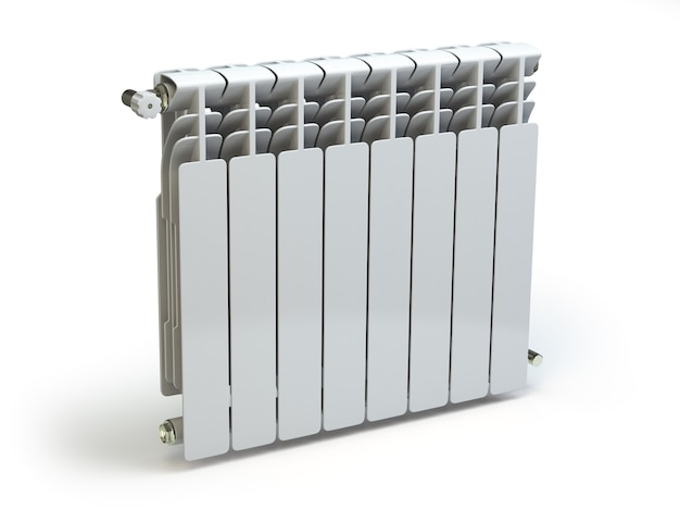 Radiatore di riscaldamento isolato su sfondo bianco 3d