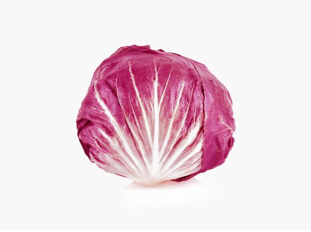 Radicchio isolato su sfondo bianco