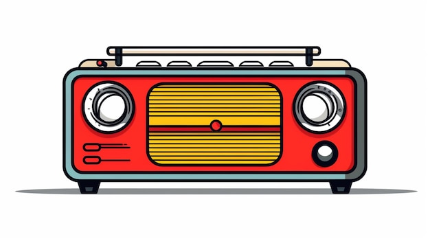 radio vintage continua a linea singola