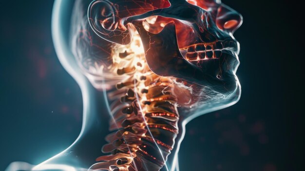 Radiografia della colonna vertebrale umana Concetto medico