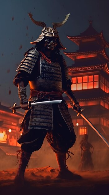 raffigurazione di samurai