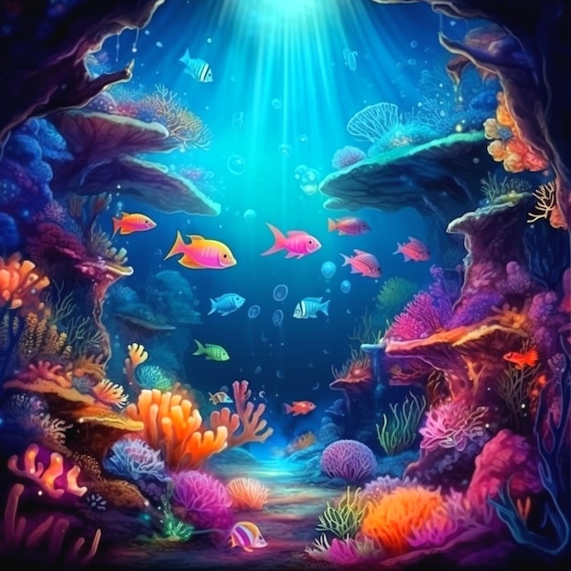 raffigurazione di sott'acqua