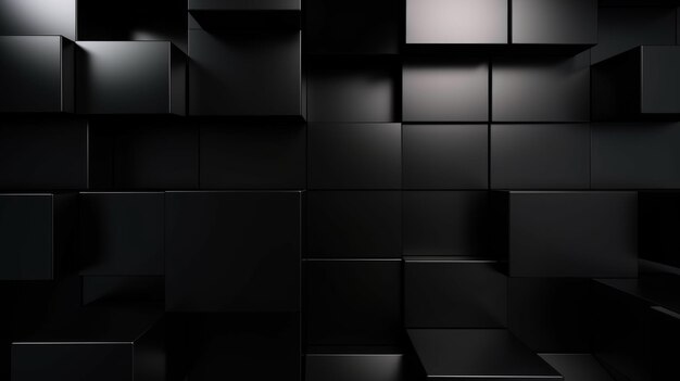 Raffinato e sofisticato il design minimalista dello sfondo quadrato nero