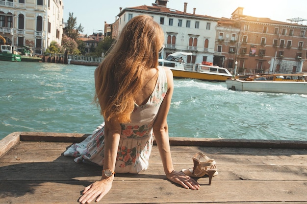 Ragazza a venezia Italia