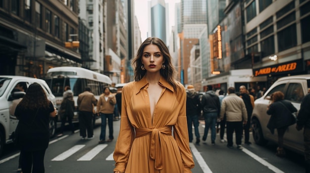 Ragazza alla moda per strada