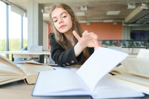 Ragazza alla scrivania a scuola