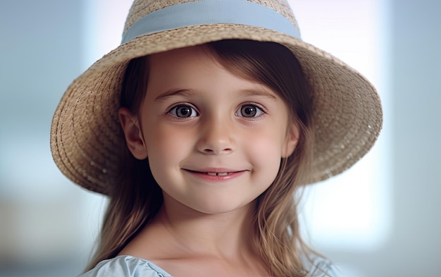 Ragazza carina con un cappello