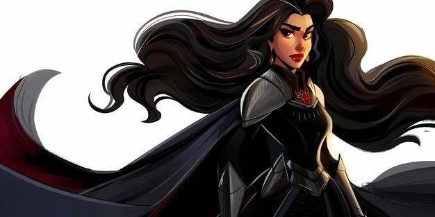 ragazza cavaliere illustrazione medievale sfondo desktop