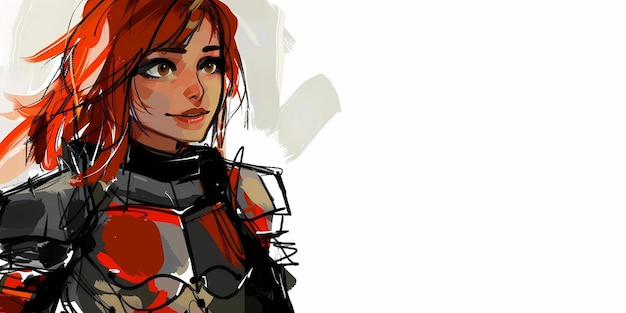 ragazza cavaliere illustrazione medievale sfondo desktop