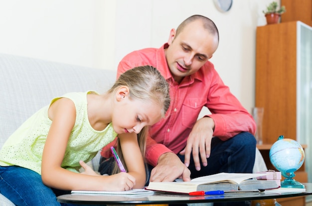 Ragazza che chiede aiuto al padre