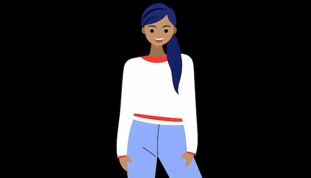ragazza che pensa render 3d