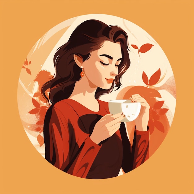 Ragazza con caffè