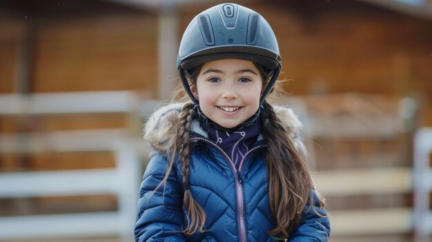 Ragazza con casco e giacca nera