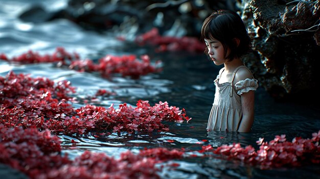 ragazza con i fiori