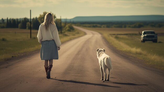 ragazza con il cane