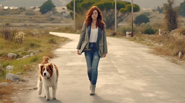 ragazza con il cane