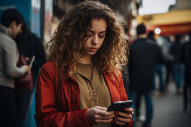 Ragazza con la tecnologia del dispositivo digitale