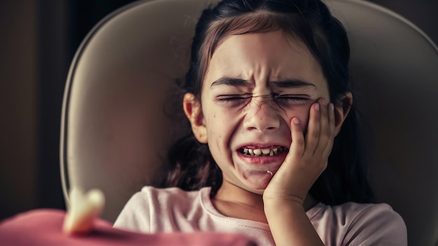 Ragazza con mal di denti