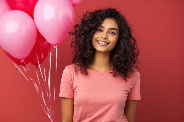 Ragazza con palloncini