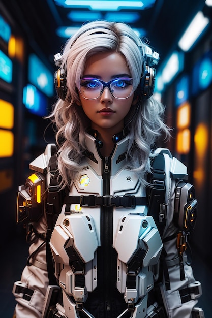 ragazza cyberpunk bella fullarmored dal 3030