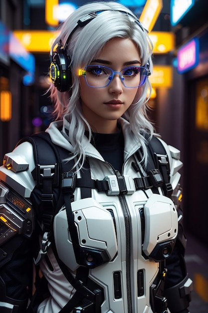 ragazza cyberpunk bella fullarmored dal 3030