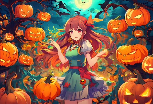Ragazza di Halloween Anime