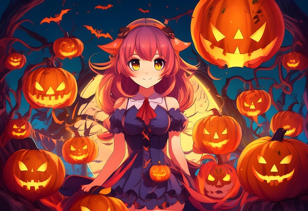 Ragazza di Halloween Anime