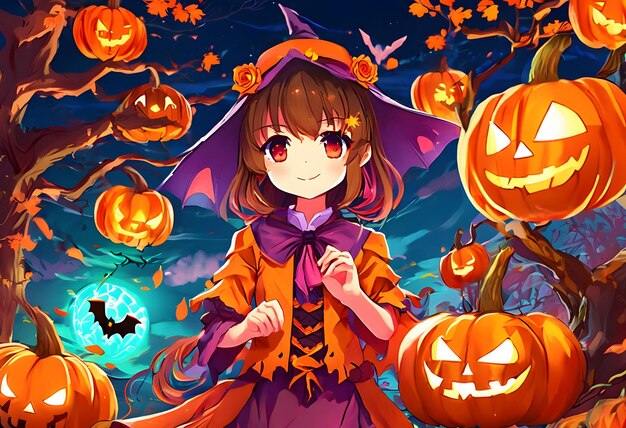 Ragazza di Halloween Anime