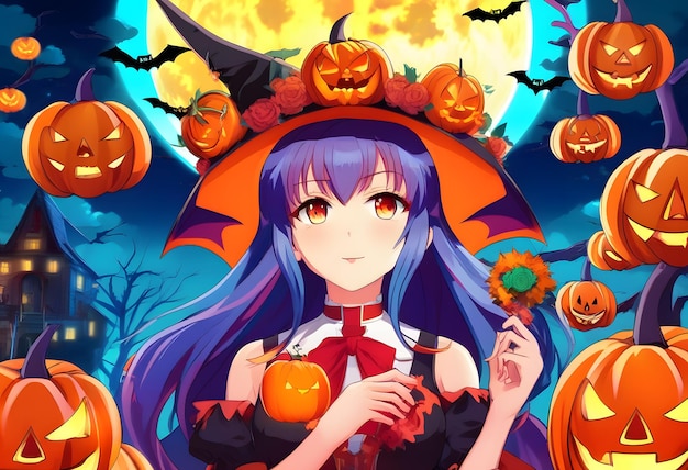 Ragazza di Halloween Anime