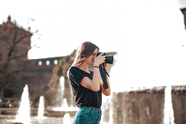 Ragazza di scattare una foto