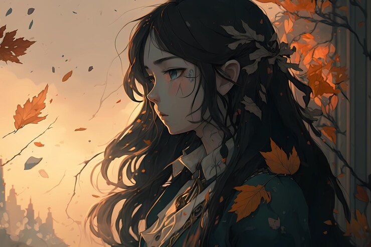 Ragazza guerriera anime giapponese Samurai del Giappone Immagini anime Generazione AI
