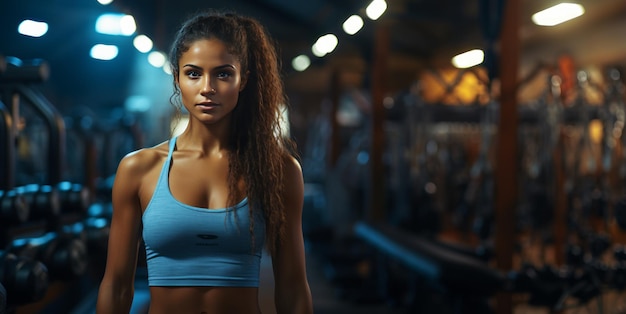 ragazza in palestra IA generativa