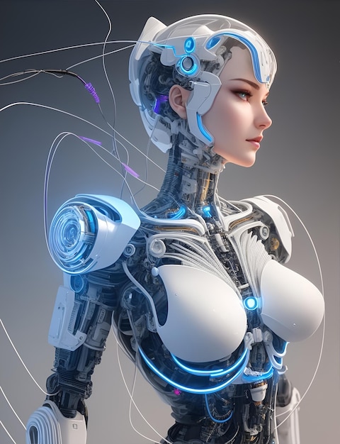 Ragazza robotica umanoide AI intelligenza artificiale