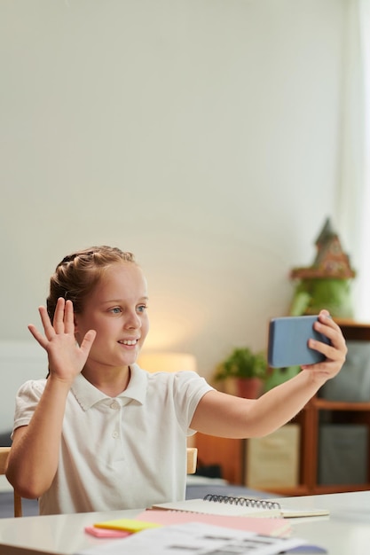 Ragazza Videochiamata Amico