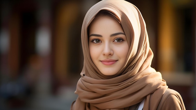 ragazze asiatiche che indossano l'hijab naturale