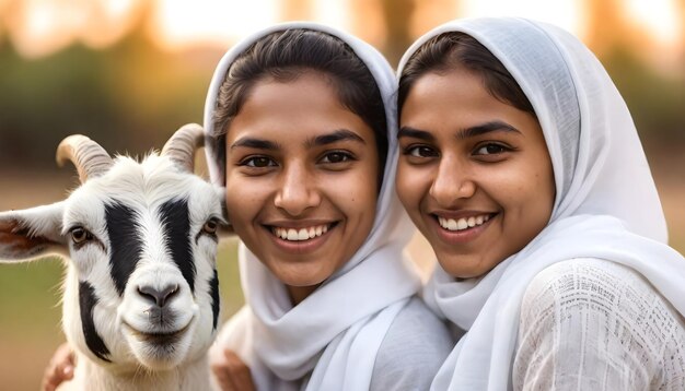 Ragazze con la capra