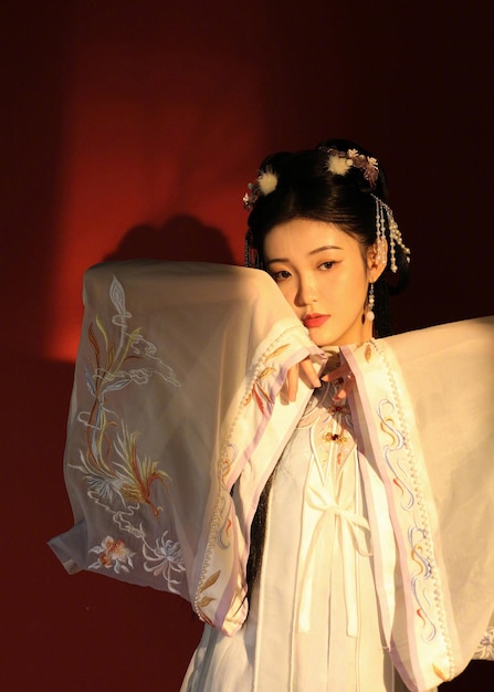 Ragazze sexy di Hanfu cinese in stile asiatico