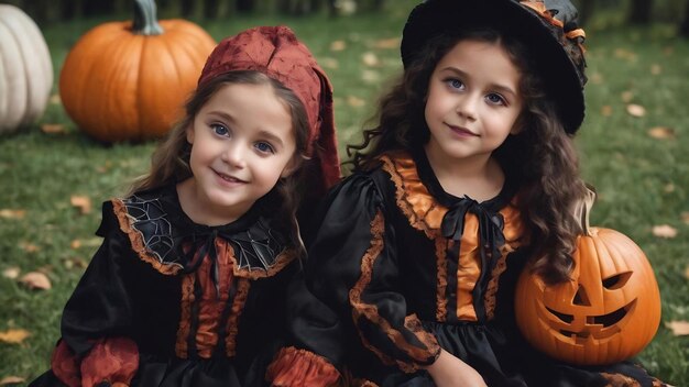 Ragazzi con i costumi di Halloween