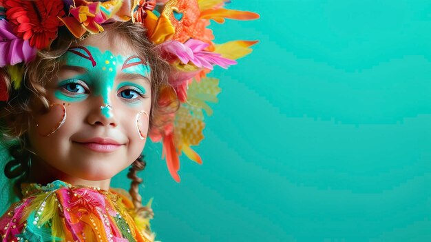 ragazzino che celebra il carnevale