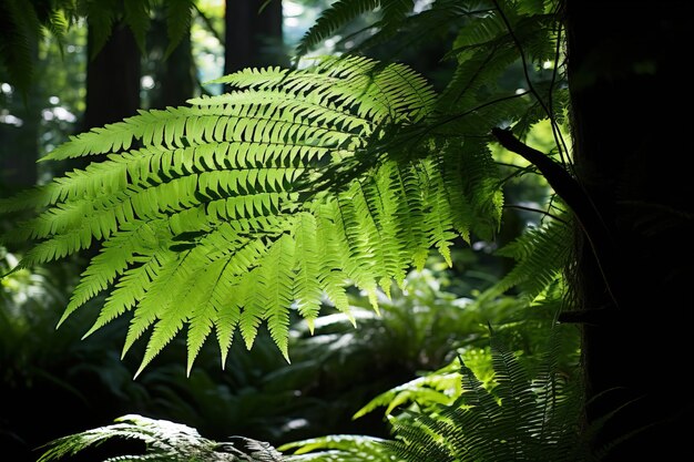 raggi di luce attraverso la foresta