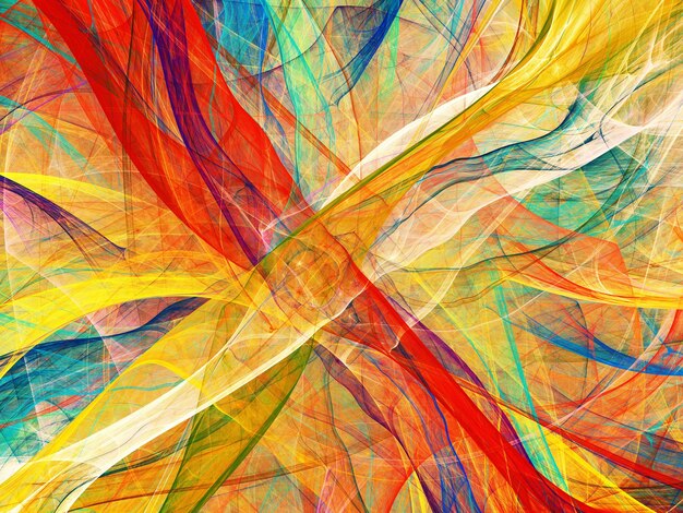 rainbow abstract fractal background 3d rendering illustration