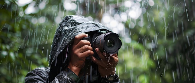 Rainy Day Urban Wildlife Photography Camera protetta Focalizzazione indisturbata