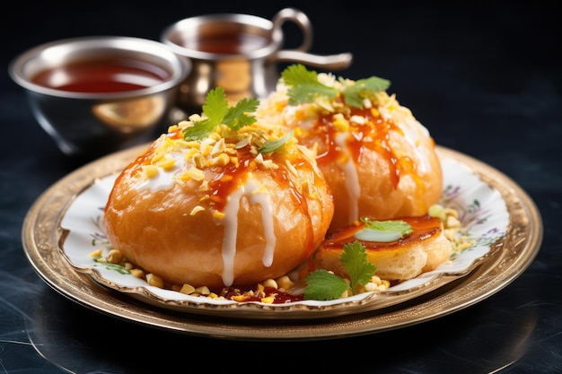 Raj Kachori popolare chaat indiano