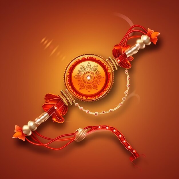 Rakhi Festival Background Design con Creative Rakhi Illustration Ai Generated